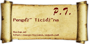Pengő Ticiána névjegykártya